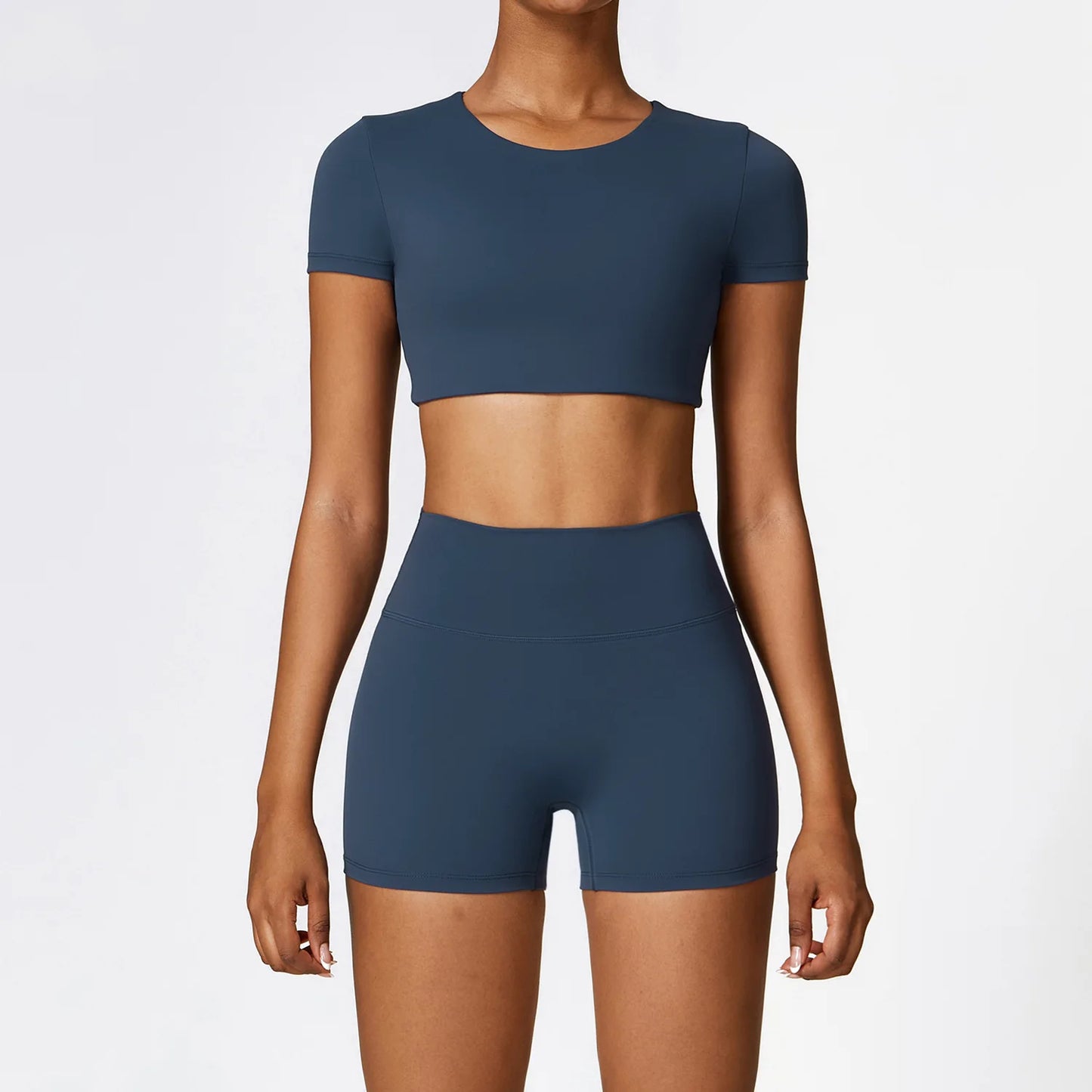 New Yoga Set Women Gym 2 Piece Tight Quick-Drying Fitness Wear Outdoor Running Suit Sports Fitness High Waist Leggings Workout