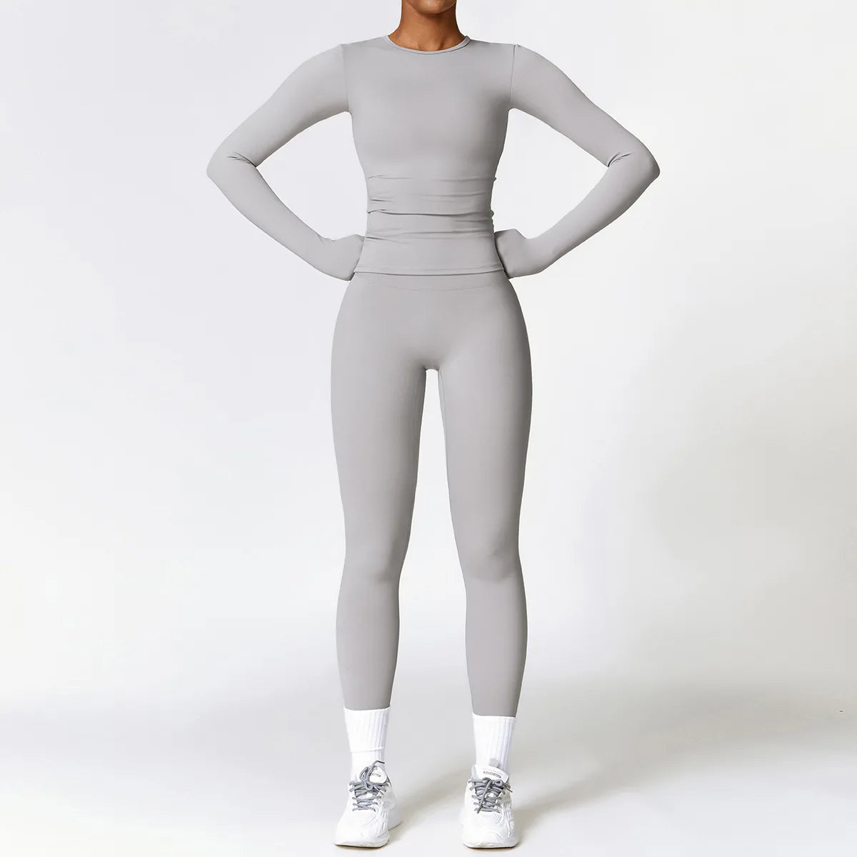 New Yoga Set Women Gym 2 Piece Tight Quick-Drying Fitness Wear Outdoor Running Suit Sports Fitness High Waist Leggings Workout