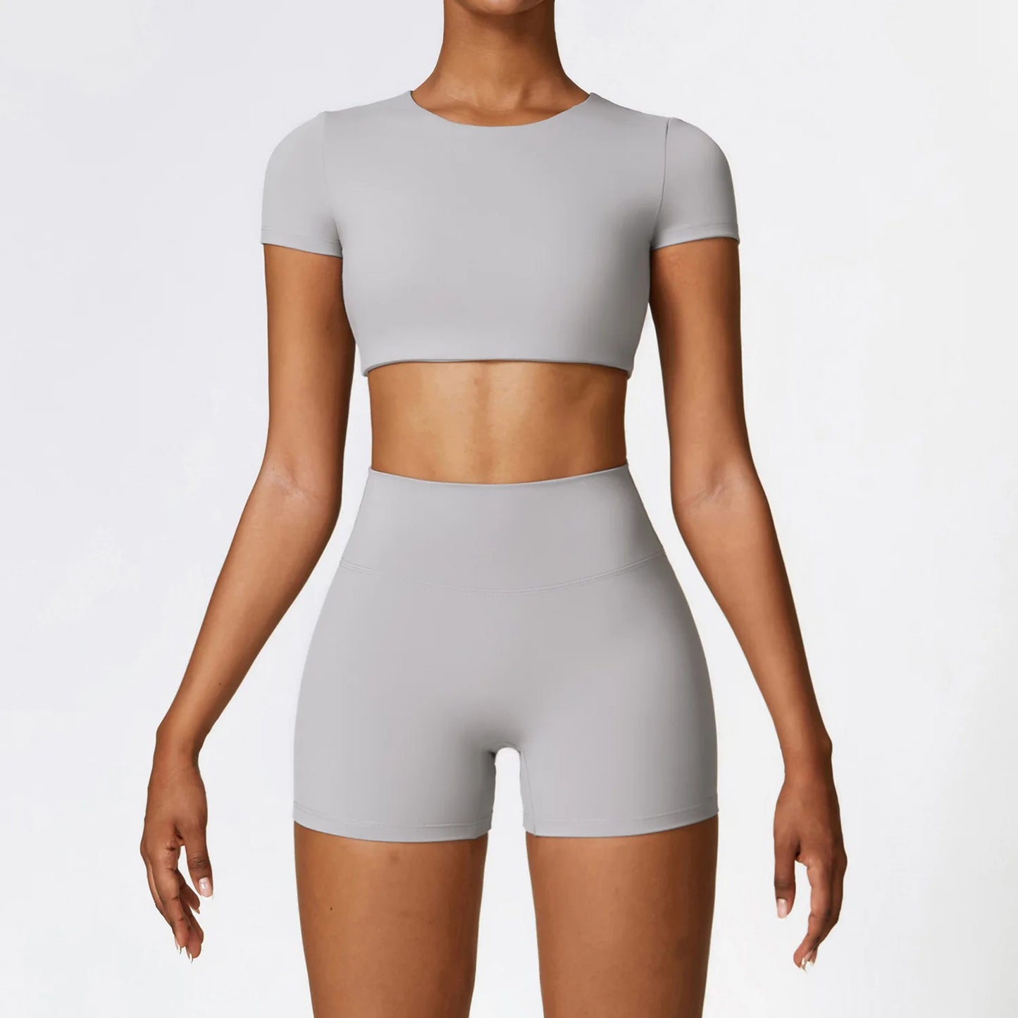 New Yoga Set Women Gym 2 Piece Tight Quick-Drying Fitness Wear Outdoor Running Suit Sports Fitness High Waist Leggings Workout