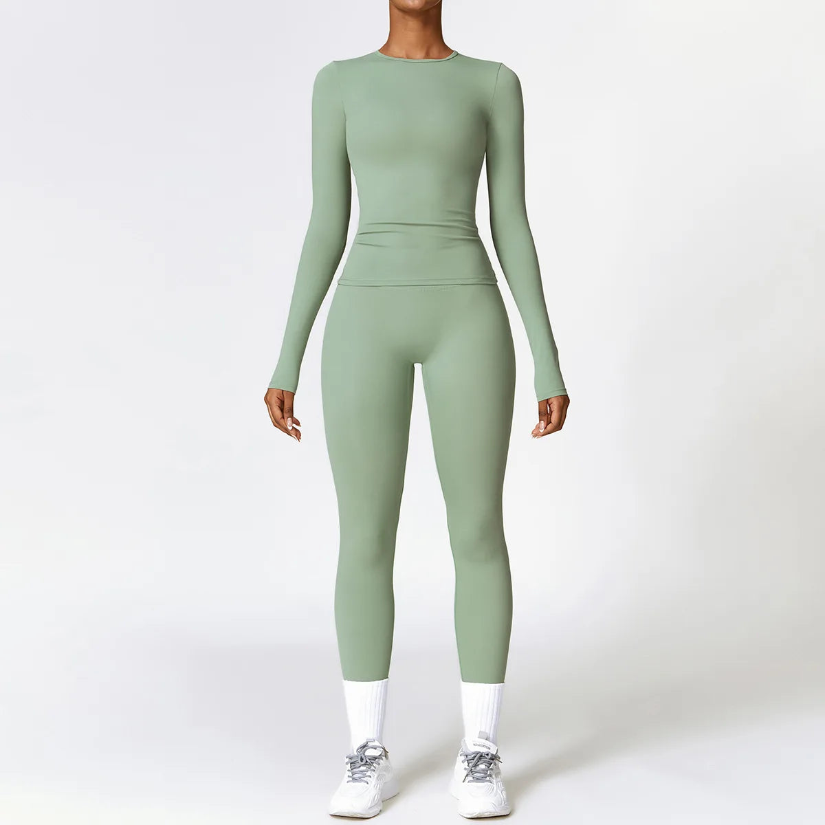 New Yoga Set Women Gym 2 Piece Tight Quick-Drying Fitness Wear Outdoor Running Suit Sports Fitness High Waist Leggings Workout