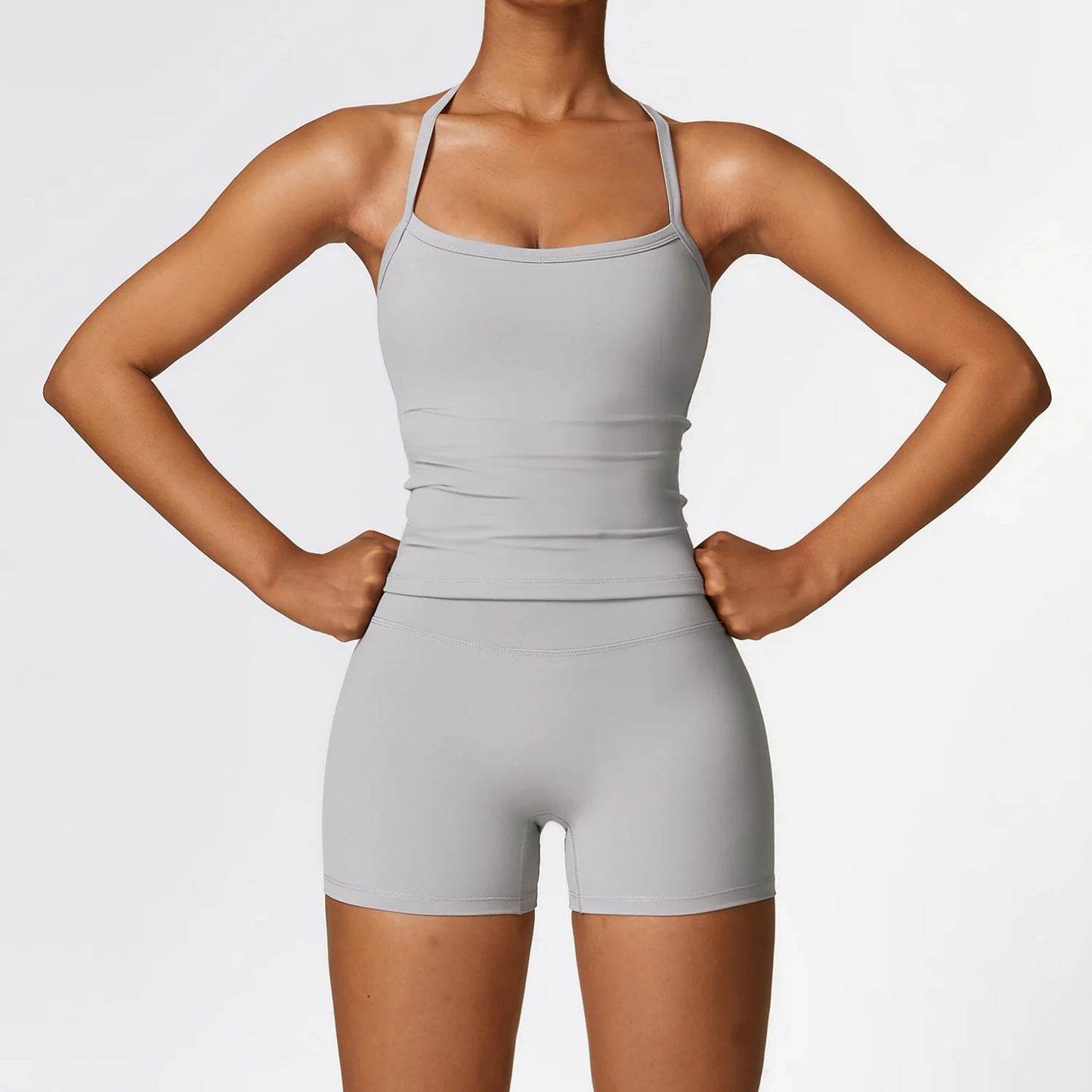 New Yoga Set Women Gym 2 Piece Tight Quick-Drying Fitness Wear Outdoor Running Suit Sports Fitness High Waist Leggings Workout