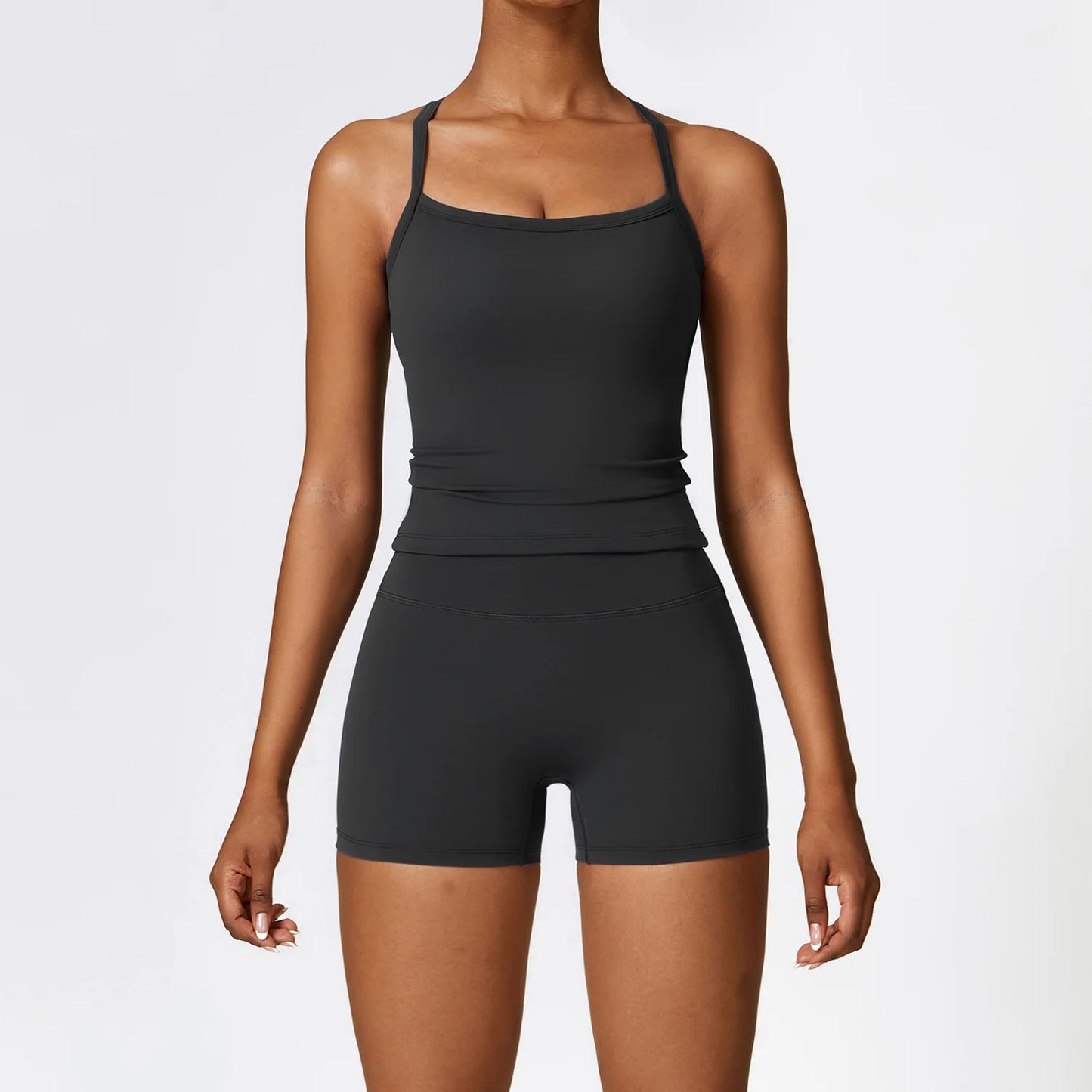 New Yoga Set Women Gym 2 Piece Tight Quick-Drying Fitness Wear Outdoor Running Suit Sports Fitness High Waist Leggings Workout