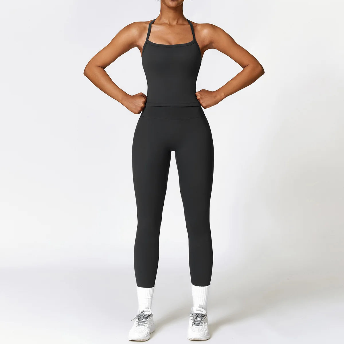 New Yoga Set Women Gym 2 Piece Tight Quick-Drying Fitness Wear Outdoor Running Suit Sports Fitness High Waist Leggings Workout