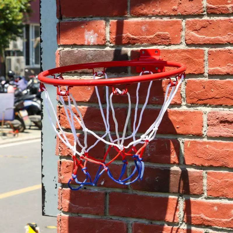 Children's Wall-Mounted Basketball Hoop with Screws and Net for Indoor and Outdoor Shooting Practice