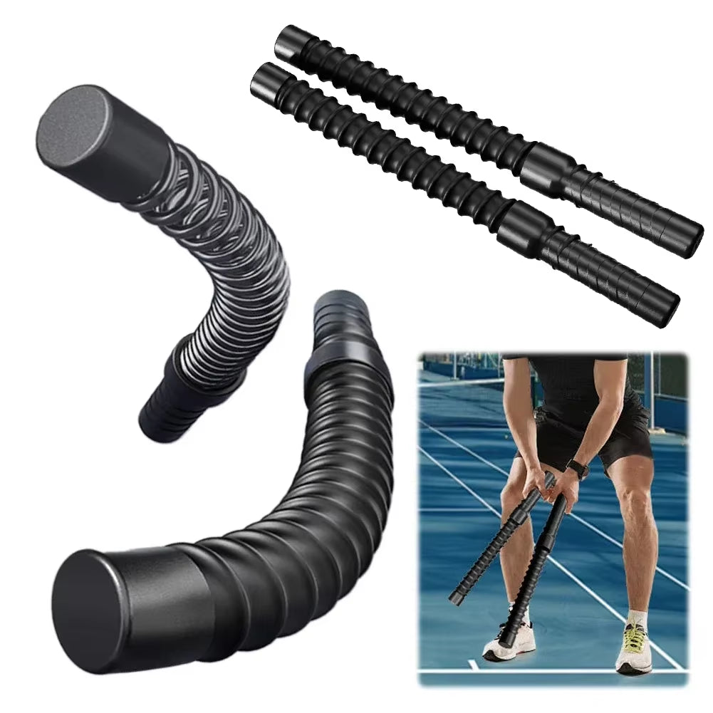 Strength Training Bar Non Slip Fitness Grip Bar Biceps Triceps Strengthener Spring Arm Strength Expander Home Gym Workout