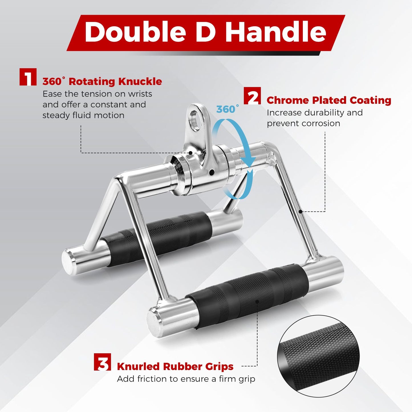 Cable Machine Attachment Set LAT Pulldown Attachments