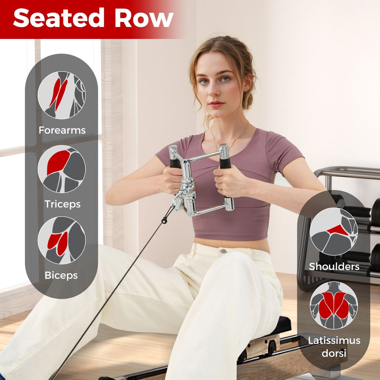 Cable Machine Attachment Set LAT Pulldown Attachments