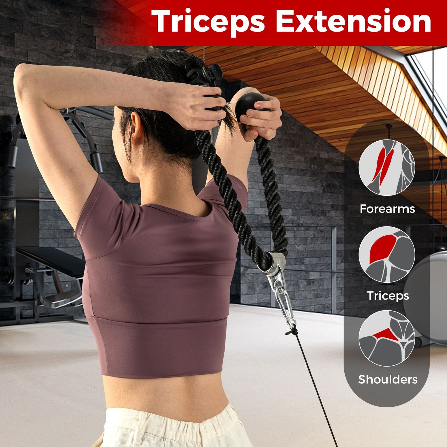 Cable Machine Attachment Set LAT Pulldown Attachments