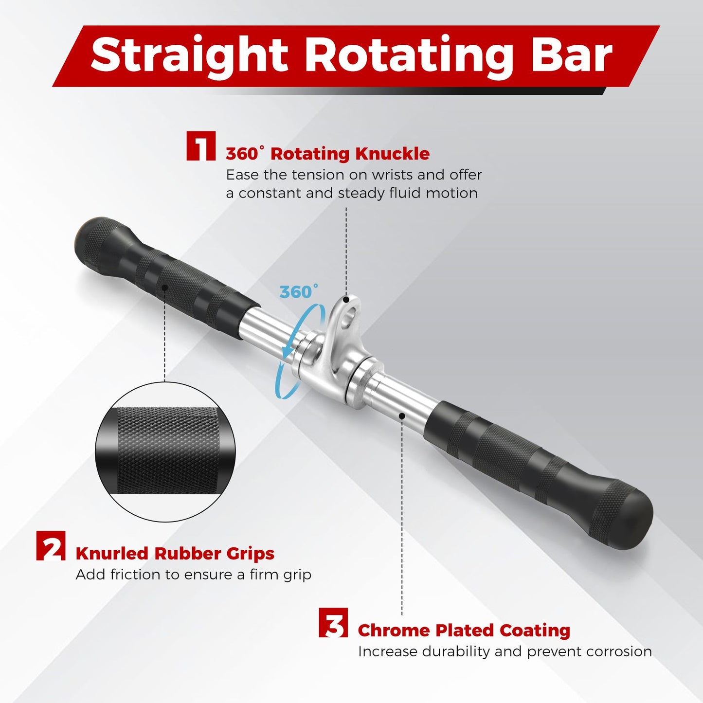 Cable Machine Attachment Set LAT Pulldown Attachments