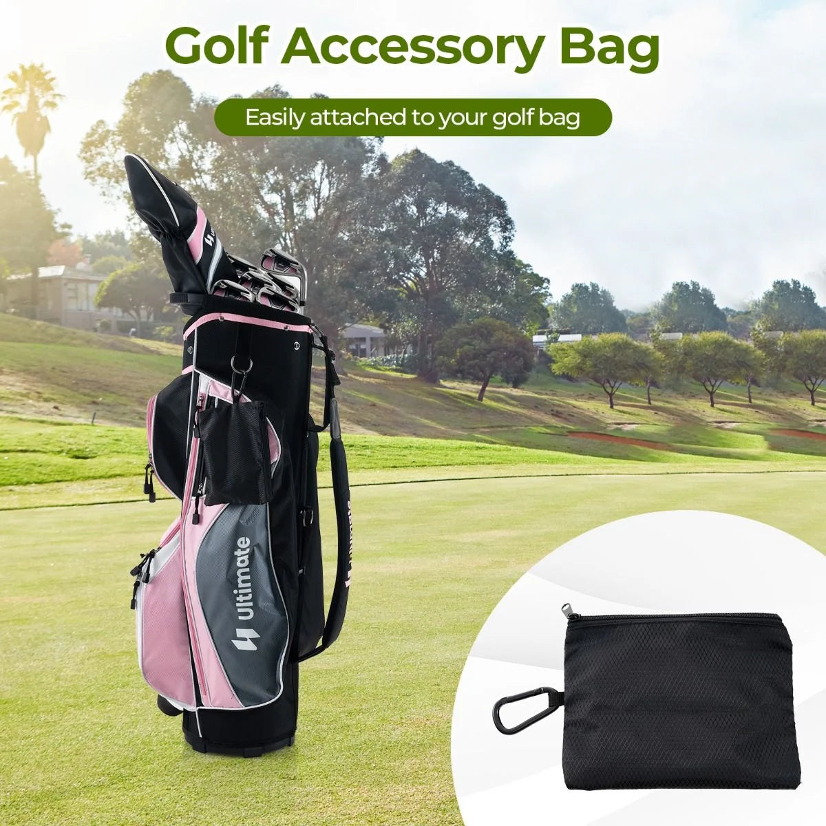 Complete Golf Accessories Set with Golf Balls Golf Tees Golf Towel Golf Belt and Golf Hat
