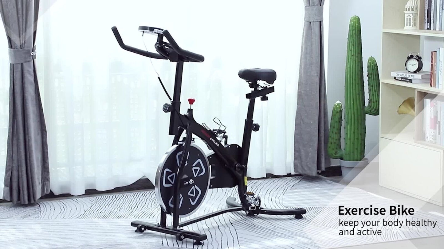 HOMCOM Exercise Training Bike Indoor Cycling Bicycle Trainer LCD Monitor