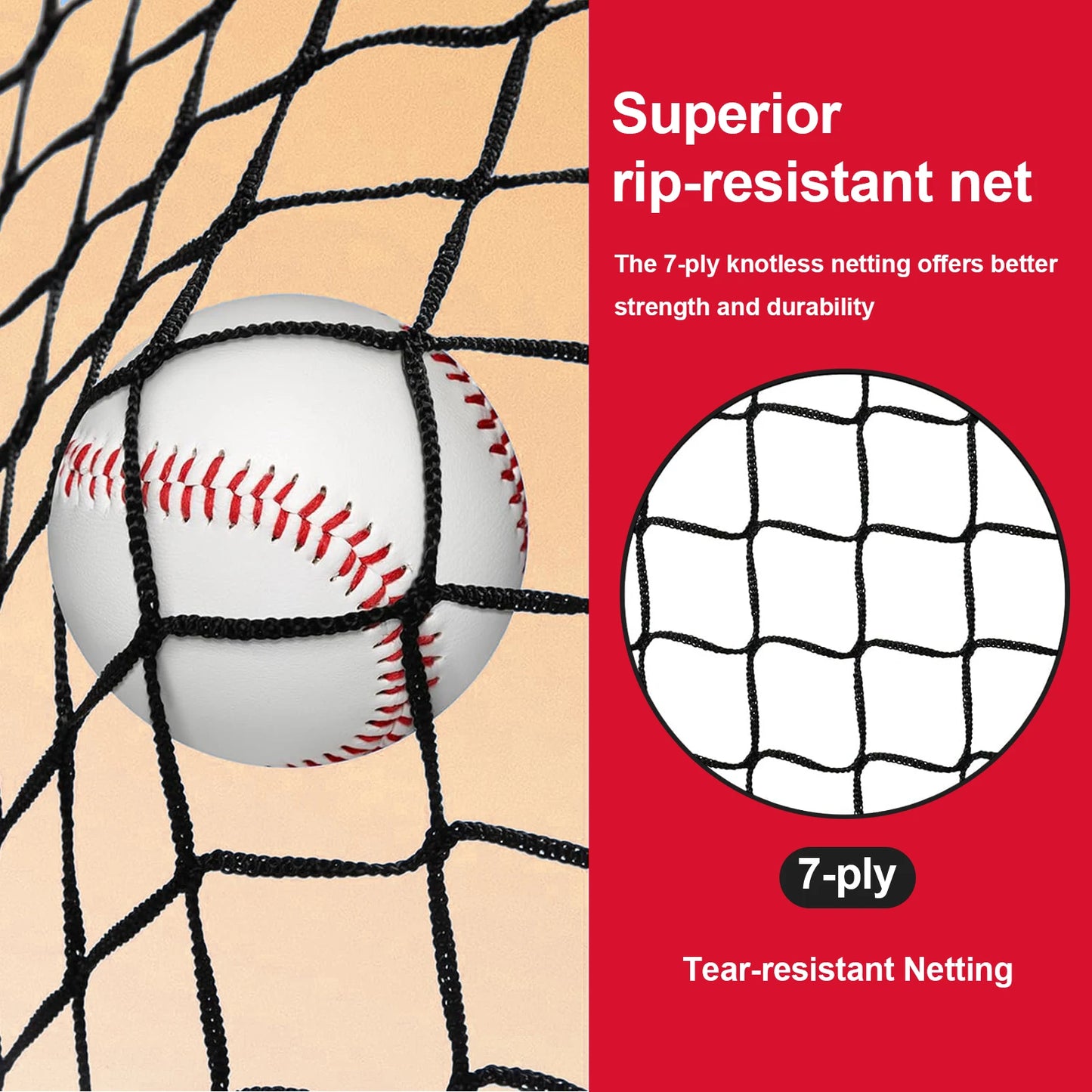 7X7 Portable High Quality Custom Softball Practice Net Baseball Hitting Net