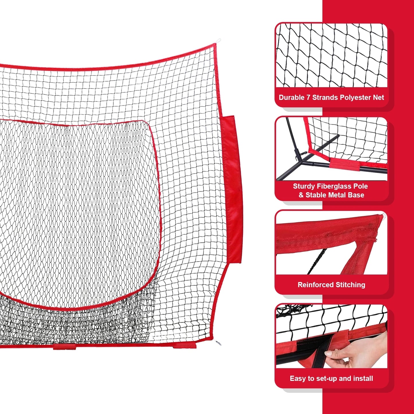 7X7 Portable High Quality Custom Softball Practice Net Baseball Hitting Net