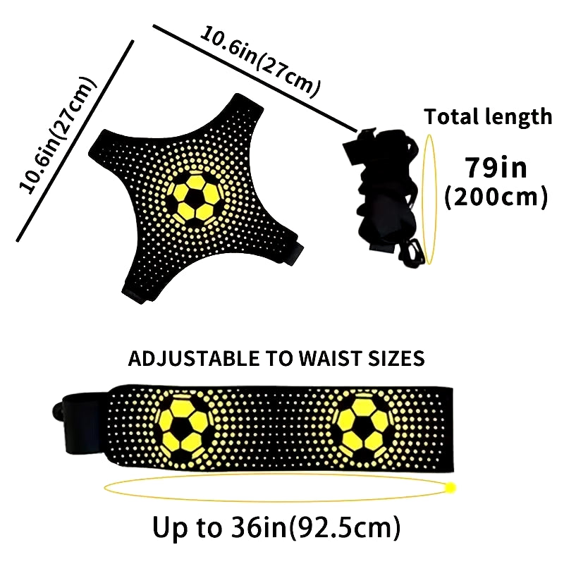 1 Pc Football Kick Throw Solo Practice Training Aid Control Skills Adjustable Waist Belt