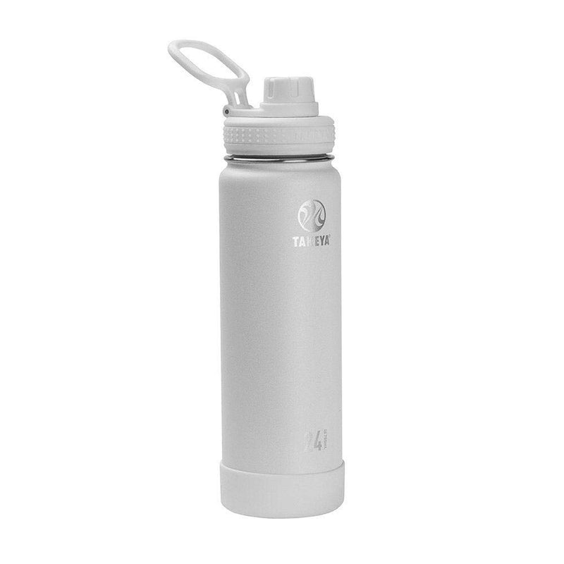 Takeya Actives Water Bottle with Spout Lid - Bottle with Double Stainless Steel Insulation - Dishwasher Safe & BPA-Free - Bottle with Spout Lid & Removable Bumper - 24 oz, Bluestone