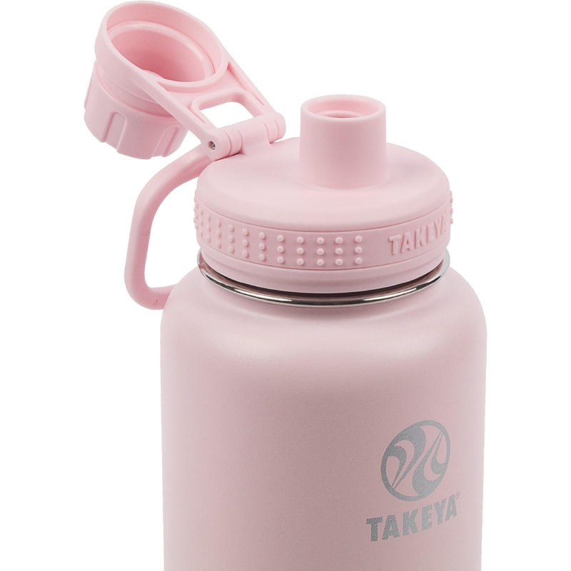 Takeya Actives Water Bottle with Spout Lid - Bottle with Double Stainless Steel Insulation - Dishwasher Safe & BPA-Free - Bottle with Spout Lid & Removable Bumper - 24 oz, Bluestone