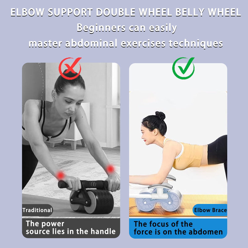 Ab Roller Wheel with Knee Mat &amp; Timer - Blend Bazaar