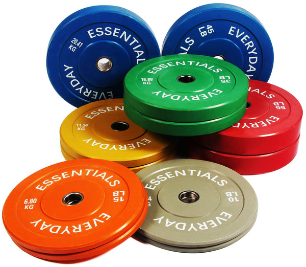 Bumper Plate with Steel Hub, 100 Lb Set Color - Blend Bazaar