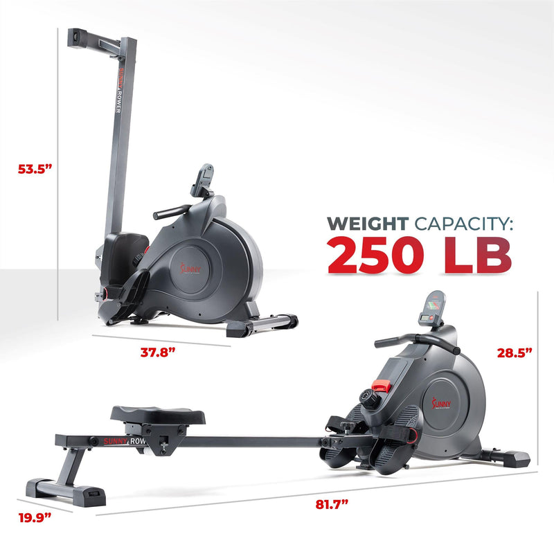 Sunny Health Foldable Rowing Machine - Full-Body Fitness with Free App - Blend Bazaar