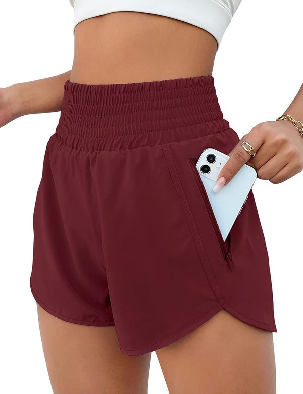 BMJL Women's High Waisted Workout Shorts with Pockets