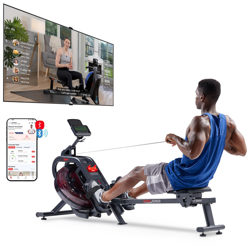 Sunny Health Foldable Rowing Machine - Full-Body Fitness with Free App - Blend Bazaar