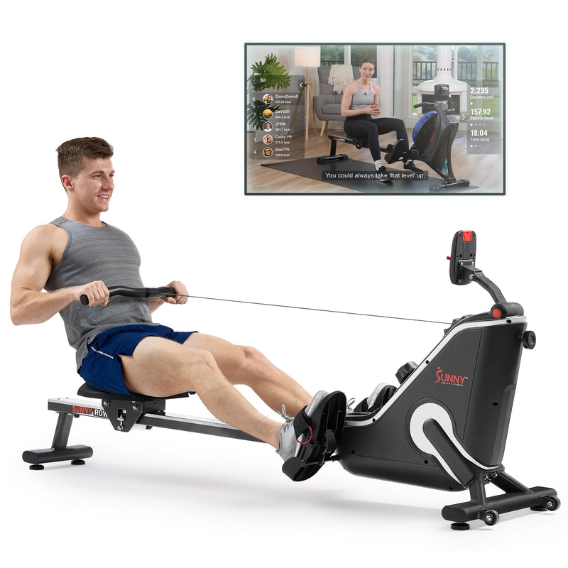 Sunny Health Foldable Rowing Machine - Full-Body Fitness with Free App - Blend Bazaar