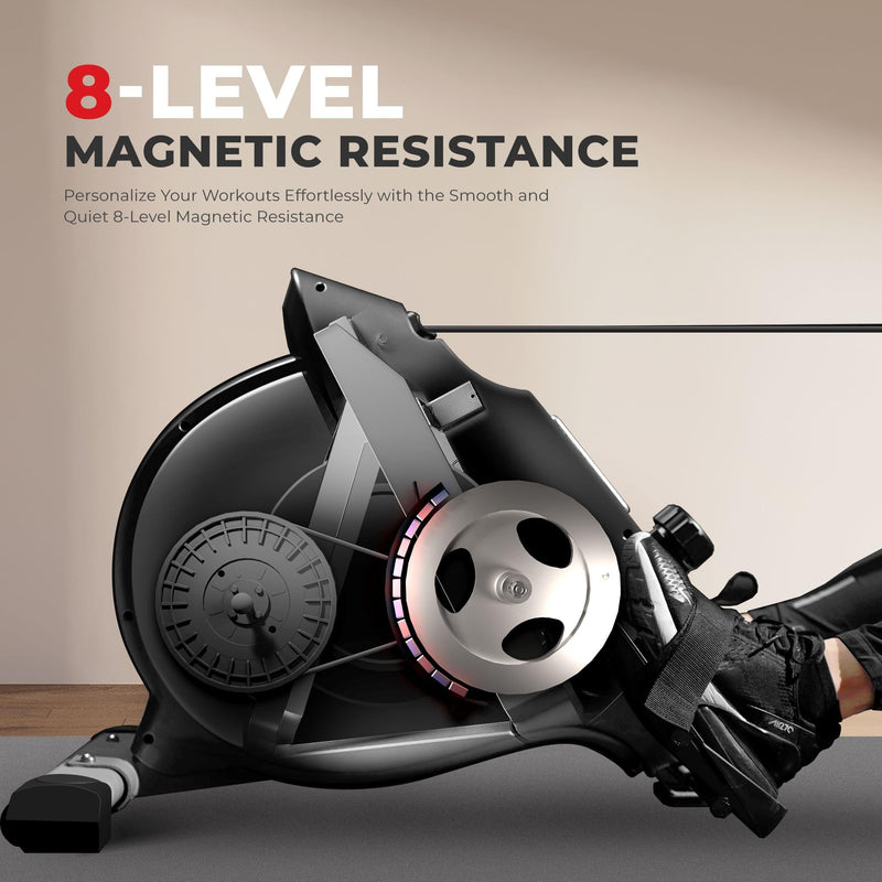 Sunny Health Foldable Rowing Machine - Full-Body Fitness with Free App - Blend Bazaar