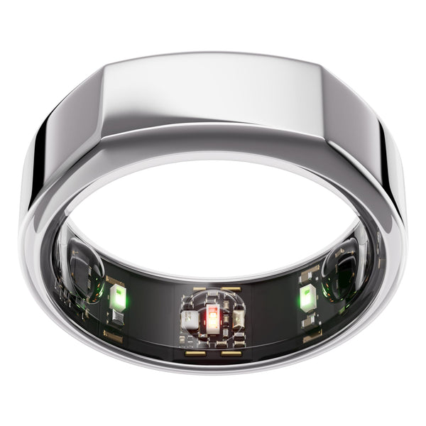 Oura Ring Gen3 Heritage - Silver - Size 7 - Smart Ring - Size First with Oura Ring Gen3 Sizing Kit - Sleep Tracking Wearable - Heart Rate - Fitness Tracker - 5-7 Days Battery Life
