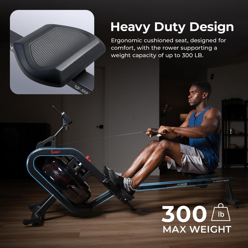 Sunny Health Foldable Rowing Machine - Full-Body Fitness with Free App - Blend Bazaar