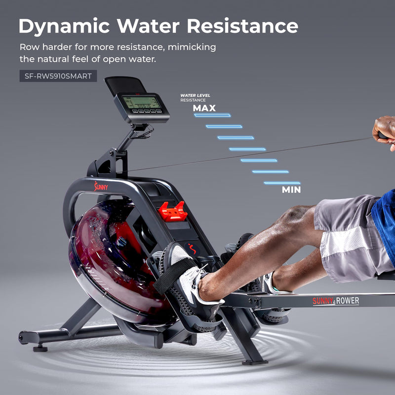 Sunny Health Foldable Rowing Machine - Full-Body Fitness with Free App - Blend Bazaar