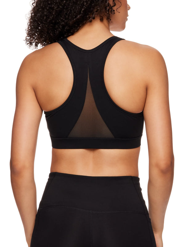 Women'S and Women'S plus Medium Impact Stronger Sports Bra with Mesh Panel and Removable Cups, Sizes XS-4X