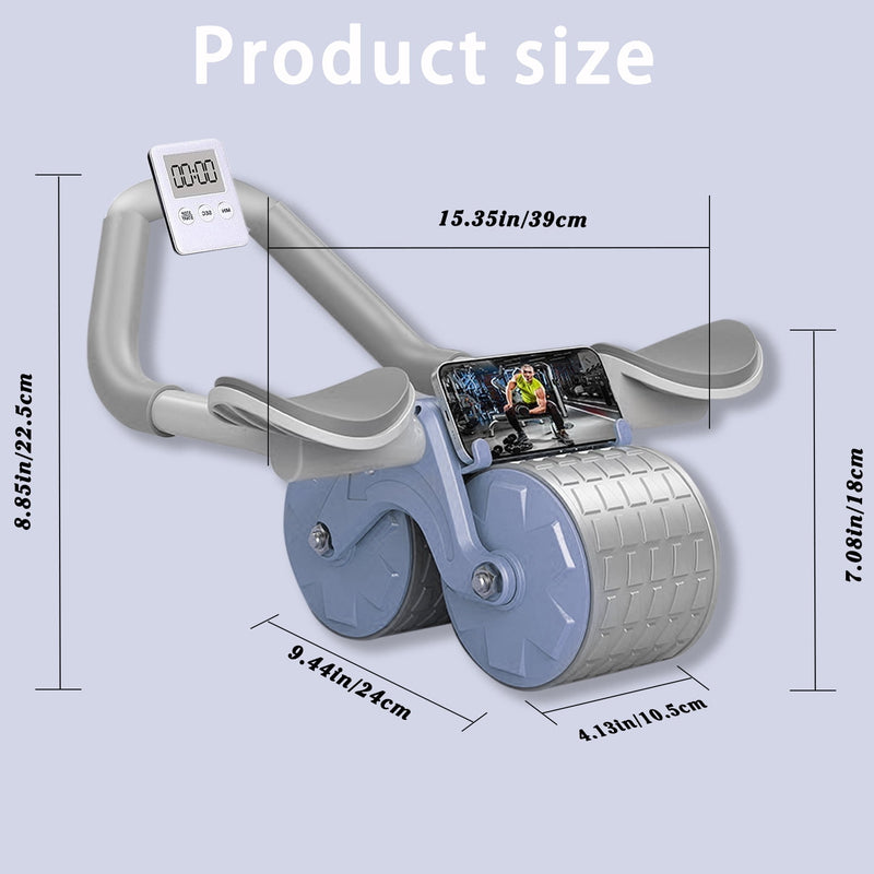 Ab Roller Wheel with Knee Mat &amp; Timer - Blend Bazaar