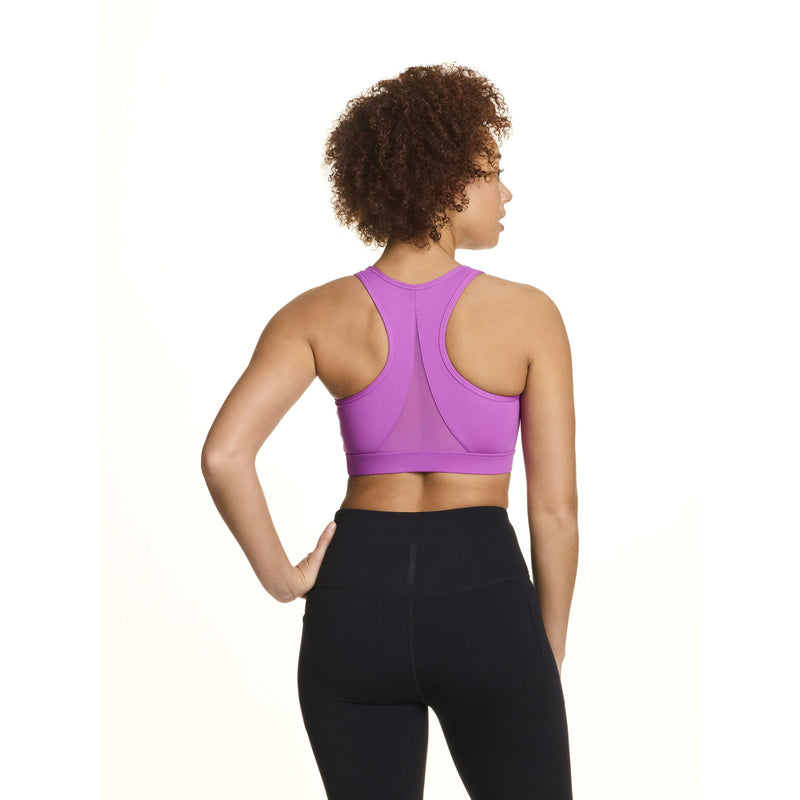 Women's Reebok Medium Impact Sports Bra with Mesh Panel &amp; Removable Cups
