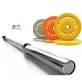 Bumper Plate with Steel Hub, 100 Lb Set Color - Blend Bazaar