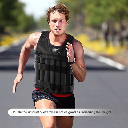 20Kg/50Kg Durable Weighted Vest Adjustable Weight Training Exercise Jackets Sand Clothing Sports Loading Waistcoat for Fitness