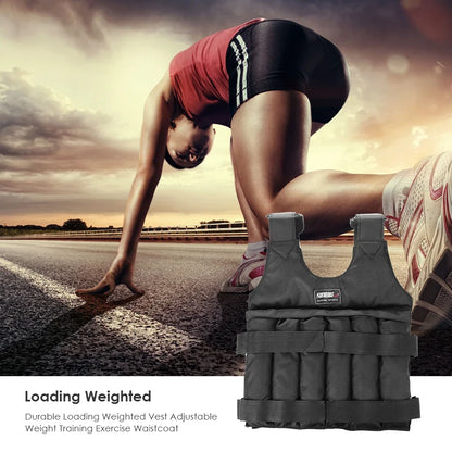 20Kg/50Kg Durable Weighted Vest Adjustable Weight Training Exercise Jackets Sand Clothing Sports Loading Waistcoat for Fitness
