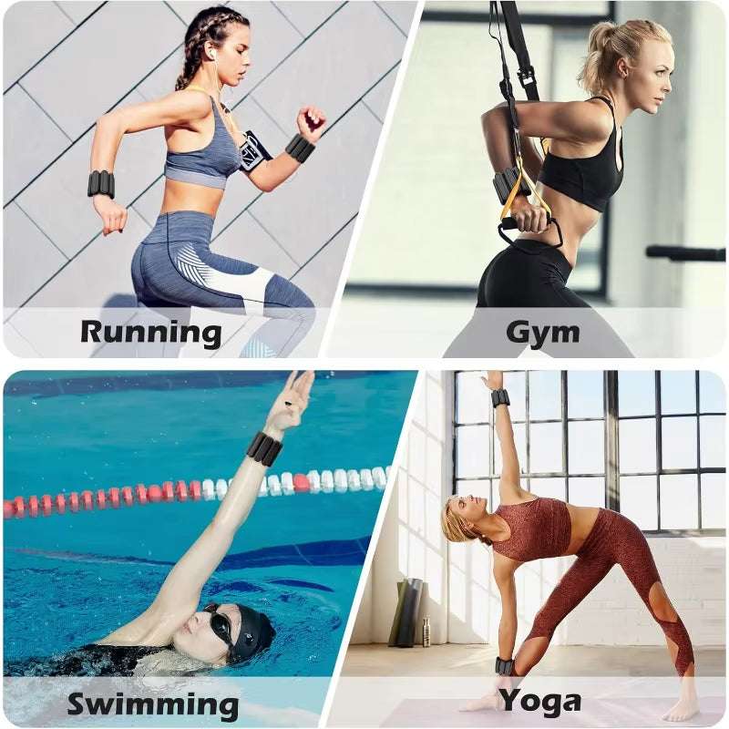 Weight Bracelet Men&Women Wrist&Ankle-Weights Adjustable Weights Wearable Arm&Leg Weighted Bracelet for Pilate、Yoga、Gym Training