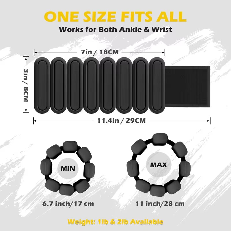 Weight Bracelet Men&Women Wrist&Ankle-Weights Adjustable Weights Wearable Arm&Leg Weighted Bracelet for Pilate、Yoga、Gym Training