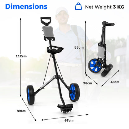 Foldable 2 Wheels Foldable Golf Cart with Scoreboard