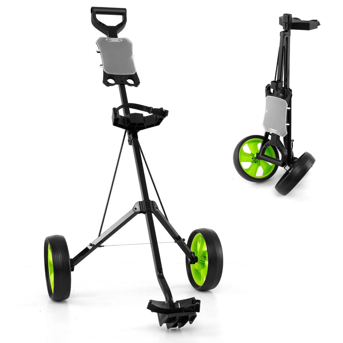 Foldable 2 Wheels Foldable Golf Cart with Scoreboard