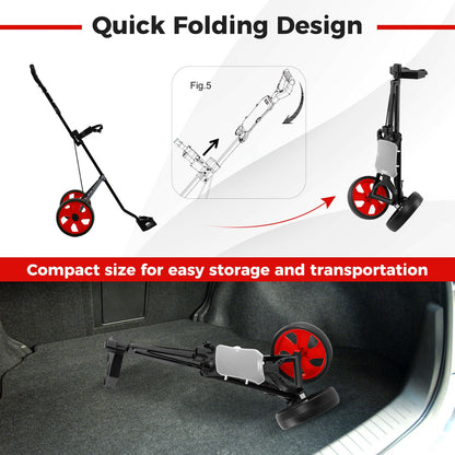 Foldable 2 Wheels Foldable Golf Cart with Scoreboard