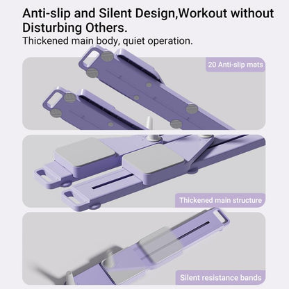 Ultimate Multi-Functional Split-Style Detachable Pilates Abdominal Board, Split Abs Slide Roller Board, Simulated Skiing, Abdominal, Leg and Core Strength Training Equipment, Home Pilates Reformer with Knee Mat for Home Gym Core & Ab Strength Training