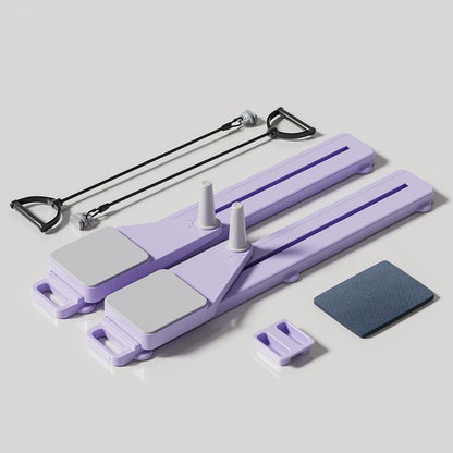 Ultimate Multi-Functional Split-Style Detachable Pilates Abdominal Board, Split Abs Slide Roller Board, Simulated Skiing, Abdominal, Leg and Core Strength Training Equipment, Home Pilates Reformer with Knee Mat for Home Gym Core & Ab Strength Training