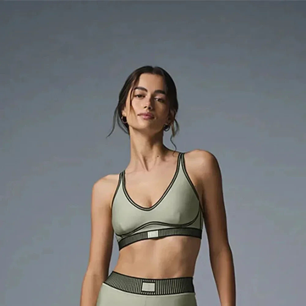 AL Slim Women'S Yoga Set Air Lift High Waist 7/8 Line up Legging Bra with Pads Fit Comfortable Fitness Set Outdoor Legging