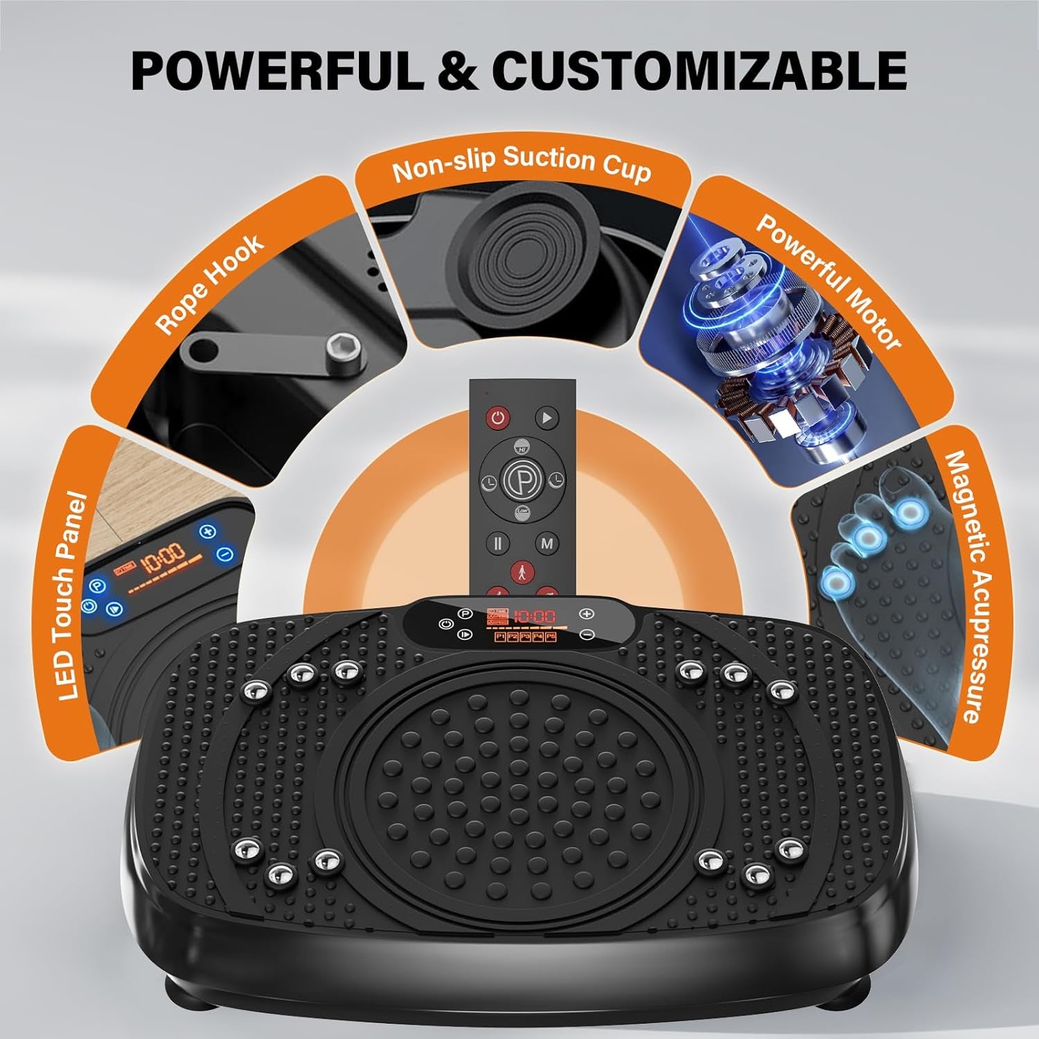 Vibration Plate Exercise Machine:  Weight Loss and Lymphatic Drainage Vibrating Plates, Whole Body Workout Sculpting Platform for Home Fitness Fat Burner for Women Men