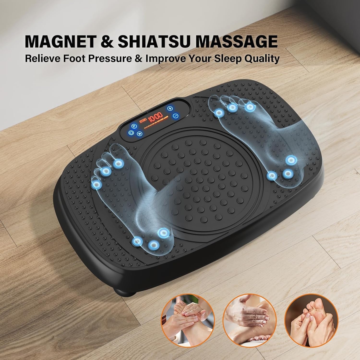 Vibration Plate Exercise Machine:  Weight Loss and Lymphatic Drainage Vibrating Plates, Whole Body Workout Sculpting Platform for Home Fitness Fat Burner for Women Men