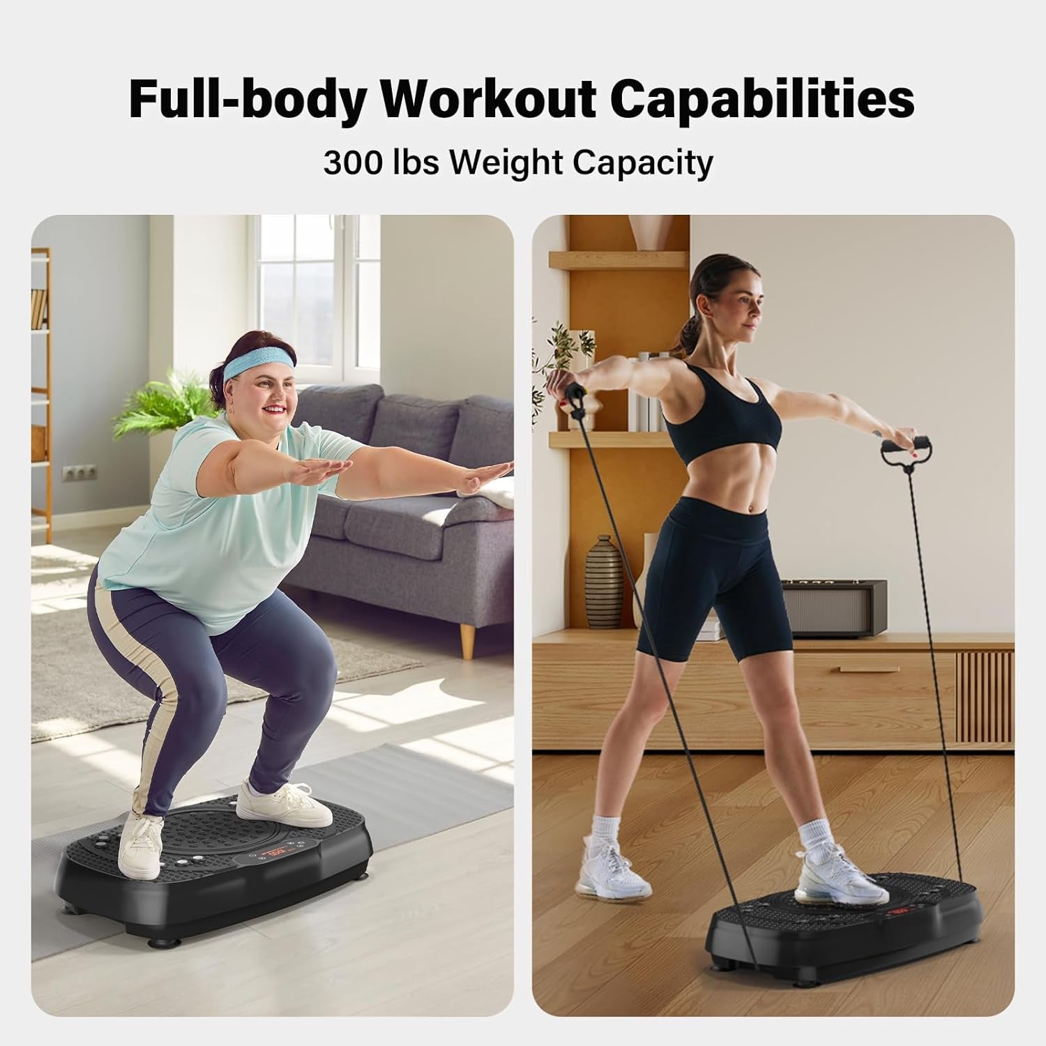 Vibration Plate Exercise Machine:  Weight Loss and Lymphatic Drainage Vibrating Plates, Whole Body Workout Sculpting Platform for Home Fitness Fat Burner for Women Men