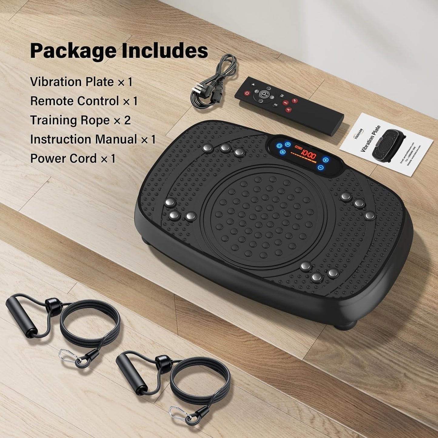 Vibration Plate Exercise Machine:  Weight Loss and Lymphatic Drainage Vibrating Plates, Whole Body Workout Sculpting Platform for Home Fitness Fat Burner for Women Men