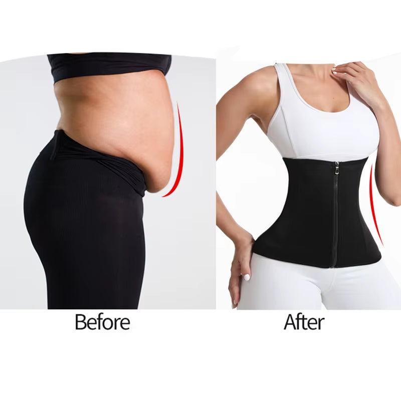 Women Waist Trainer Trimmer Corset Sweat Belly Band Sports Girdle Sauna Suit Waist Trimmer Sweat Bands for Stomach