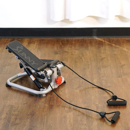 Mini Steppers for Exercise at Home, Stair Step Workout Machine, Full Body Cardio Equipment, with Optional Free Sunnyfit App Connection and Resistance Band